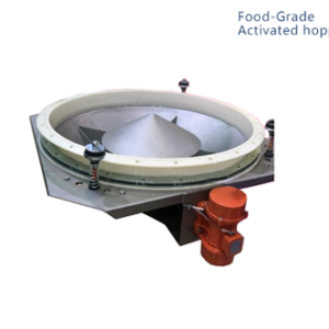 Food-grade activated material hopper