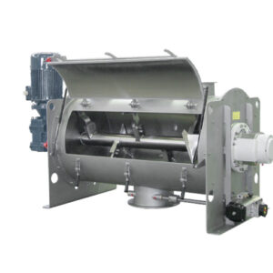 Horizontal screw mixer