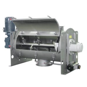 Horizontal screw mixer