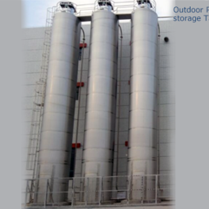 Outdoor powder storage tank