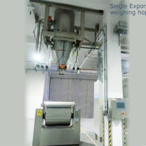 Single outlet weighing hopper