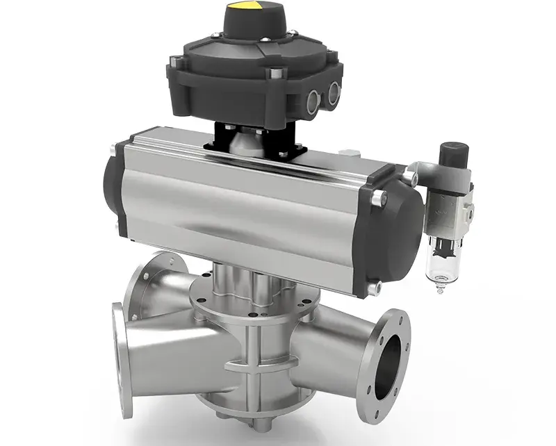 Special directional valve for pneumatic conveying