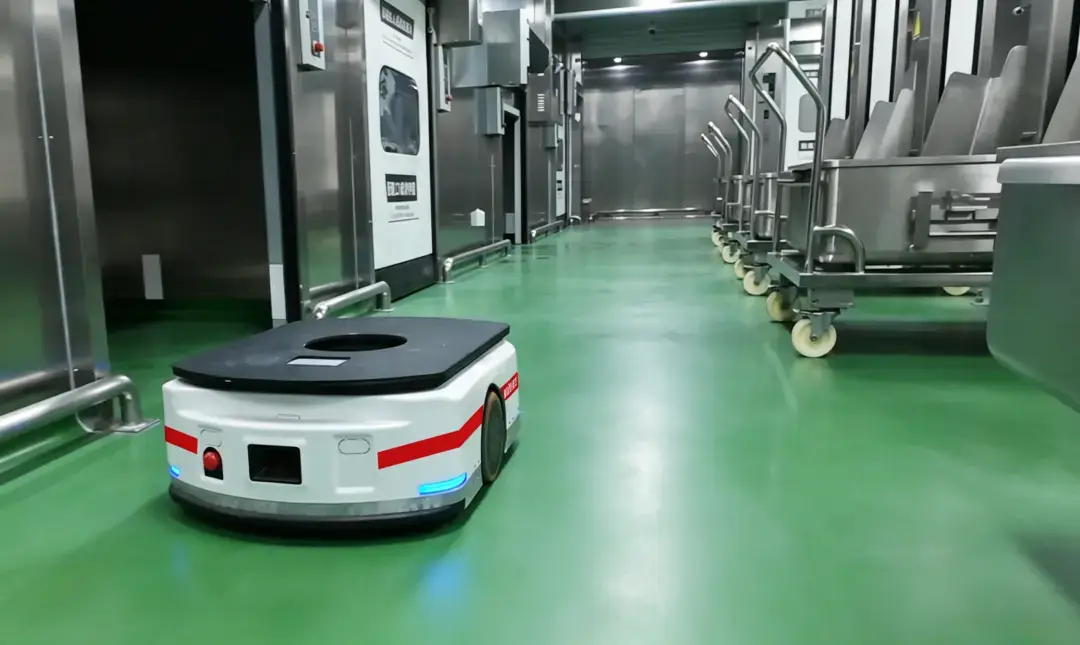 Latent Automated Guided Vehicle (AGV) for Pneumatic Conveying Production Lines in Food Workshops
