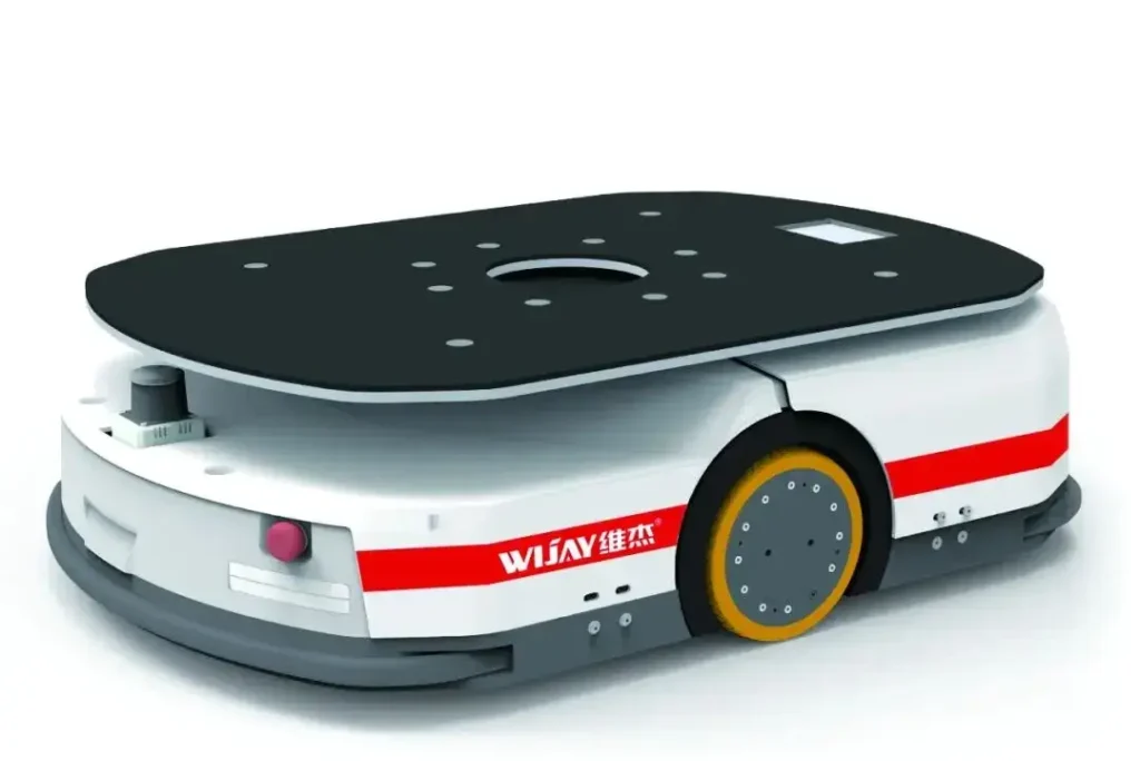 White latent automated guided vehicle AGV