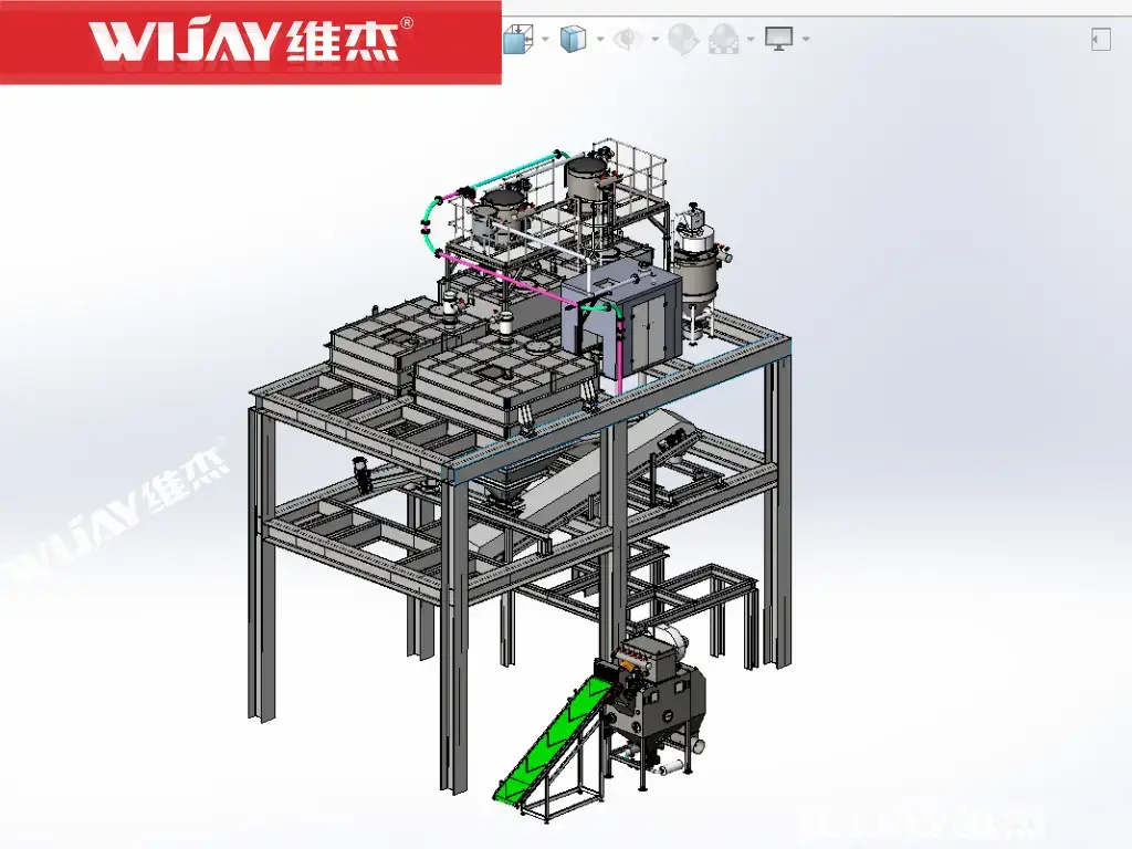 Full turnkey bulk powder automatic storage & pneumatic conveying system